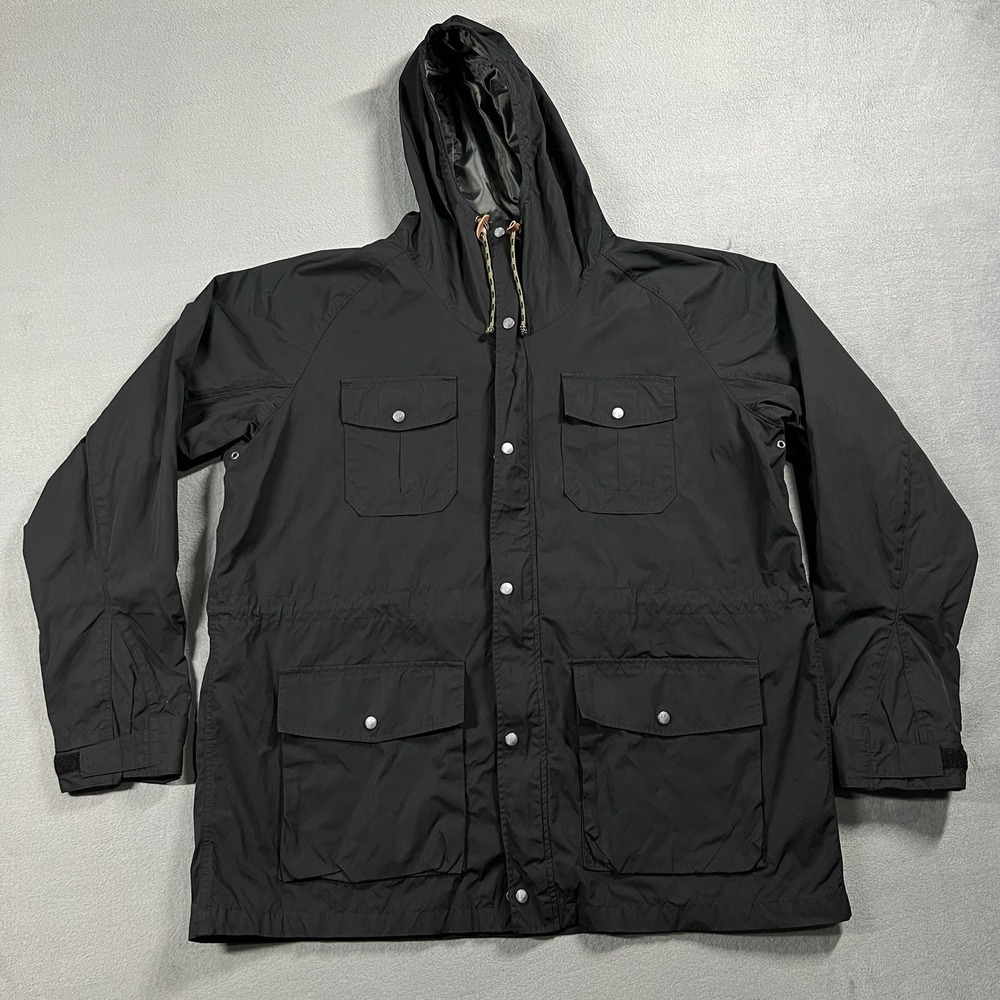 Eddie Bauer Jacket Mens 3XL Black Mountain Parka Lightweight Hiking Outdoors